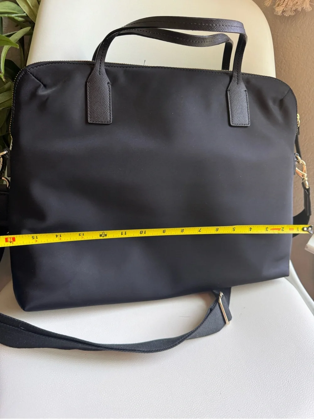 Kate Spade Daveney Black Nylon Laptop Bag Briefcase Crossbody Work Tote